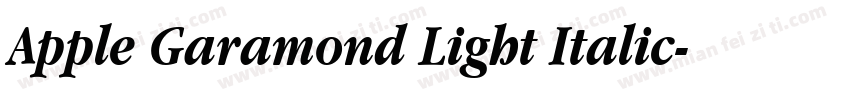 Apple Garamond Light Italic字体转换